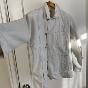 Madewell white denim jacket xxs